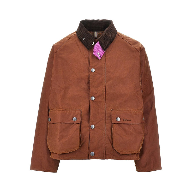 Barbour X Paul Smith Barbour X Paul Smith Key Transport Waxed Cotton Jacket Brown - World Class Fashion