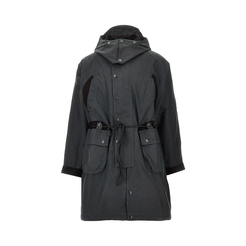 Barbour X Norbit Barbour X Norbit Waxed Cotton Long Jacket Green - World Class Fashion