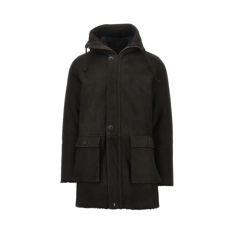 Dacute Dacute Shearling Parka Brown Men - World Class Fashion