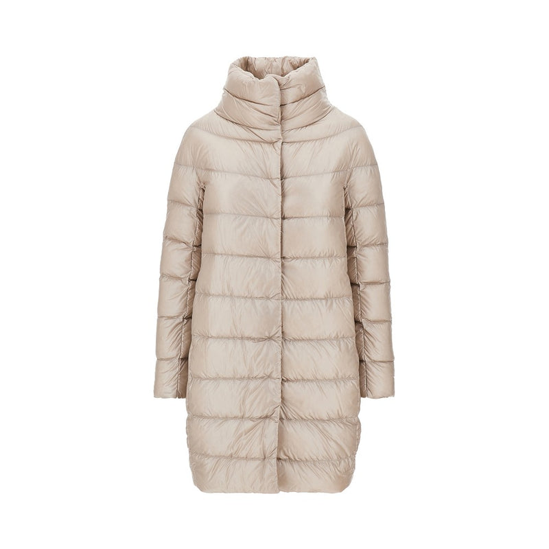 Herno Herno 'Dora' Ultralight Nylon Midi Down Jacket Beige - World Class Fashion