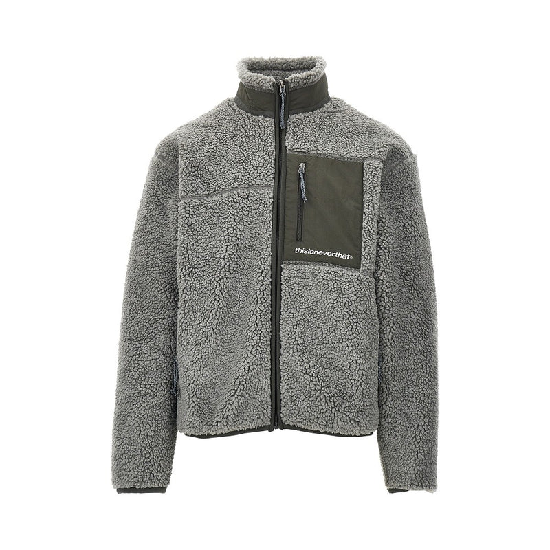 Thisisneverthat Thisisneverthat Sp Sherpa Fleece Jacket Grey - World Class Fashion