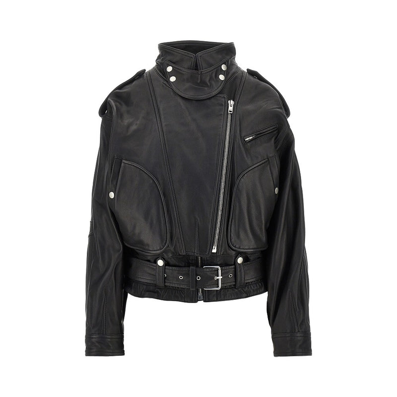 Isabel Marant Isabel Marant Farza Leather Biker Jacket Black - World Class Fashion