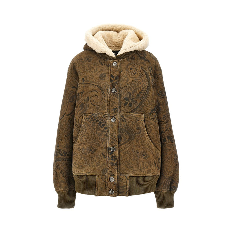 Etro Etro Suede Leather Jacket Khaki Women - World Class Fashion