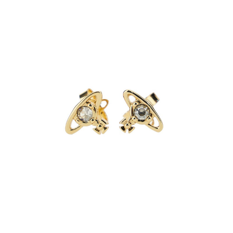 Vivienne Westwood Vivienne Westwood Nano Solitaire Earrings Gold - World Class Fashion