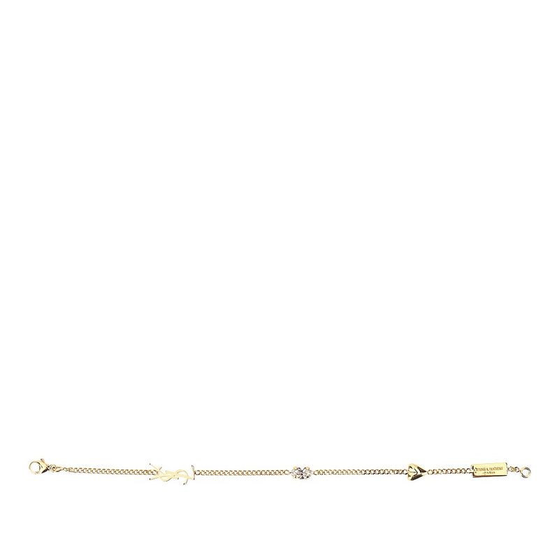 Saint Laurent Saint Laurent Cassandre Bracelet with Charms Gold - World Class Fashion