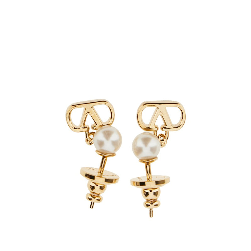 Valentino Garavani Valentino Garavani Vlogo Signature Earring Gold Women - World Class Fashion