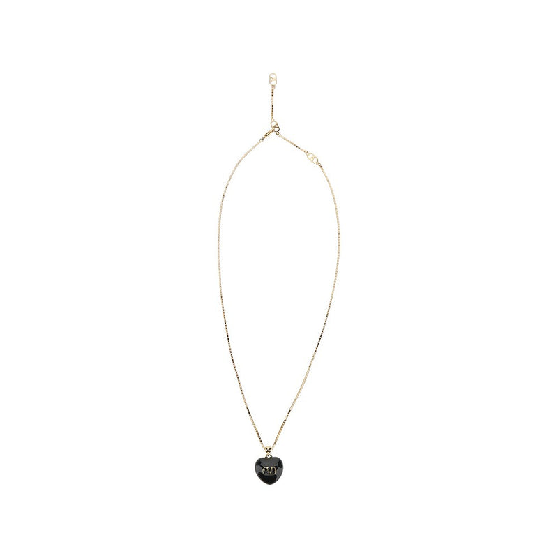 Valentino Garavani Valentino Garavani Coer Royal Pendant Necklace Gold - World Class Fashion