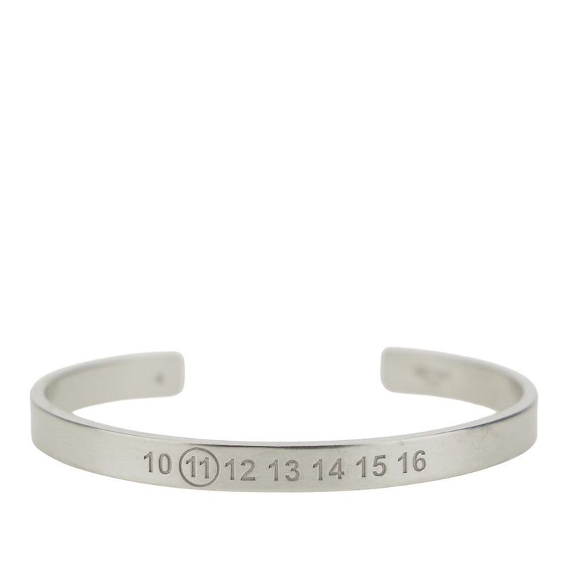 Maison Margiela Maison Margiela Engraved Logo Cuff Silver Men - World Class Fashion