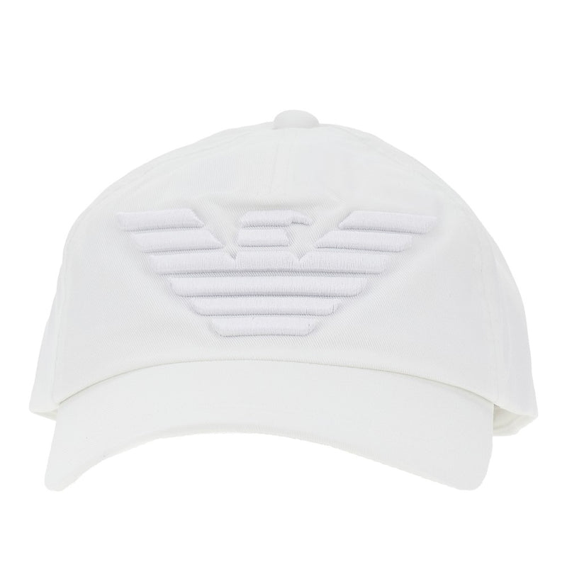 Emporio Armani Emporio Armani Eagle Embroidery Baseball Cap White - World Class Fashion