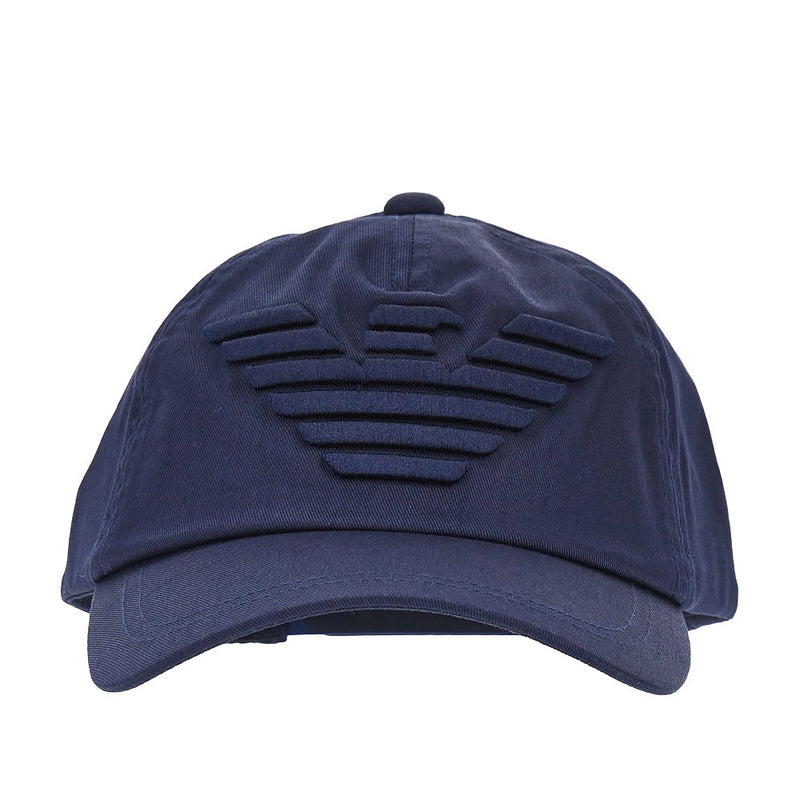 Emporio Armani Emporio Armani Eagle Embroidery Baseball Cap Blue - World Class Fashion
