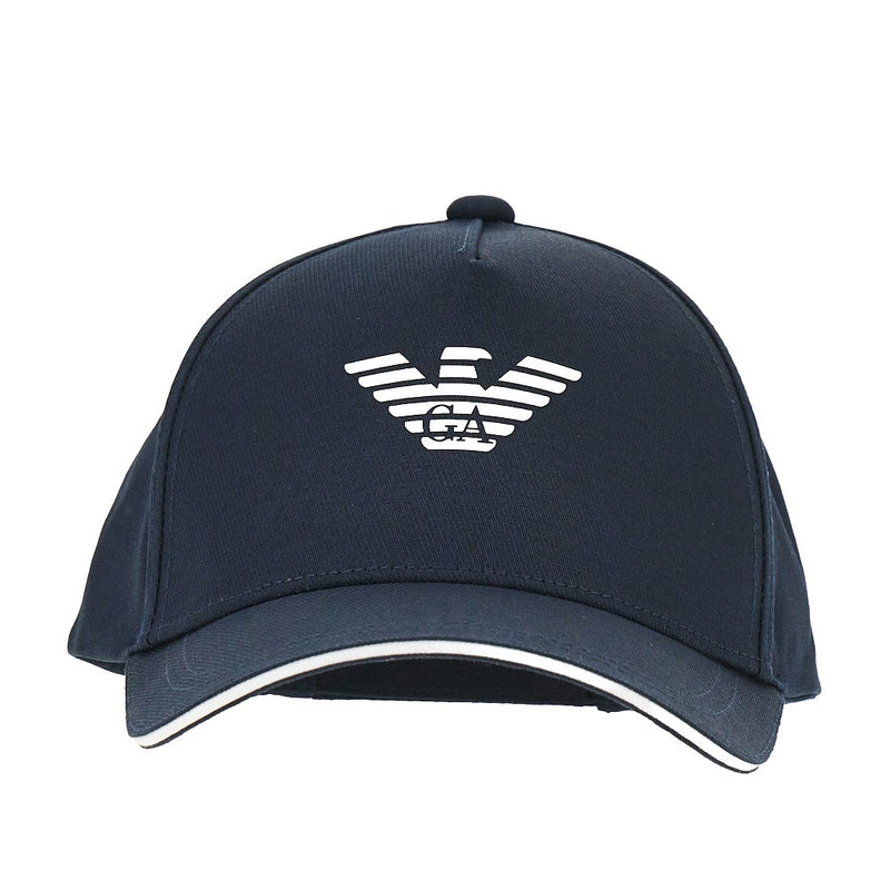 Emporio Armani Emporio Armani Logo Print Baseball Hat Blue - World Class Fashion