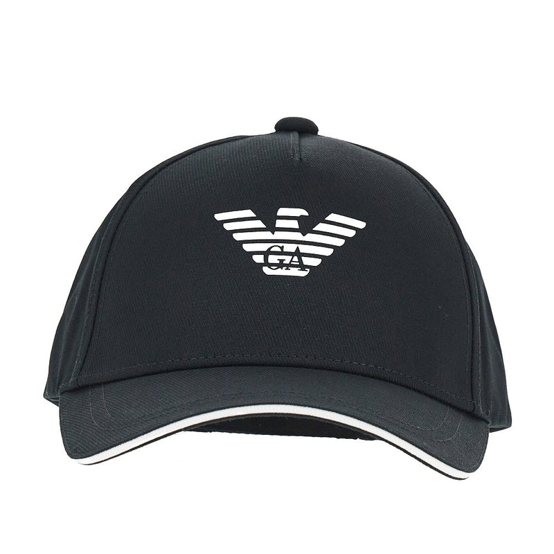Emporio Armani Emporio Armani Logo Print Baseball Hat Black - World Class Fashion
