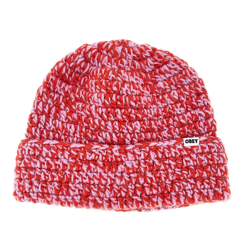 Obey Obey Desmond Crochet Beanie Hat Red - World Class Fashion