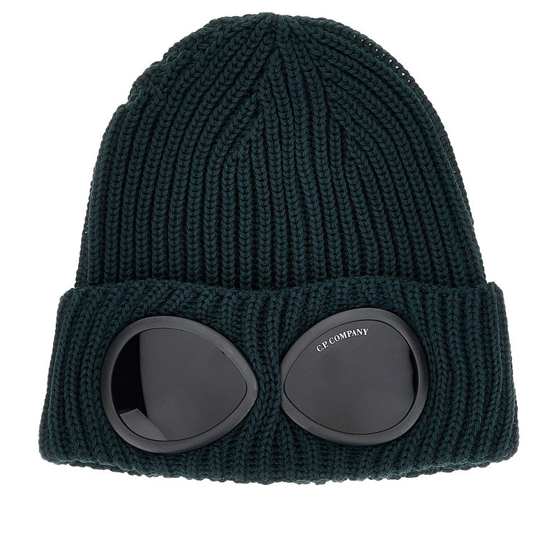 Cp Company Cp Company Wool Beanie Hat with Lenses Green - World Class Fashion
