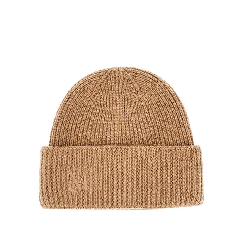 Max Mara Max Mara Cashmere Beanie Hat Beige - World Class Fashion