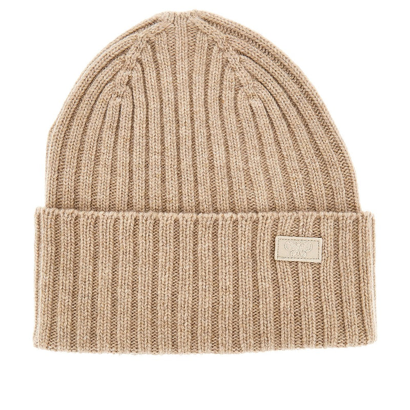 Max Mara Weekend Max Mara Weekend Virgin Wool Beanie Hat Beige - World Class Fashion