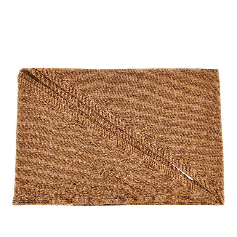 Chloe Chloe Chloé Iconic Triangle Scarf Brown - World Class Fashion