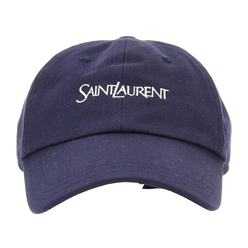 Saint Laurent Saint Laurent Embroidery Baseball Cap Blue - World Class Fashion