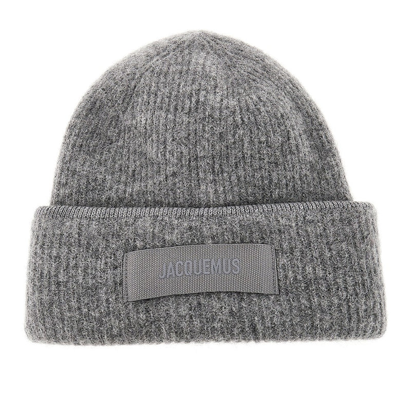 Jacquemus Jacquemus Knitted Beanie Hat Grey Women - World Class Fashion