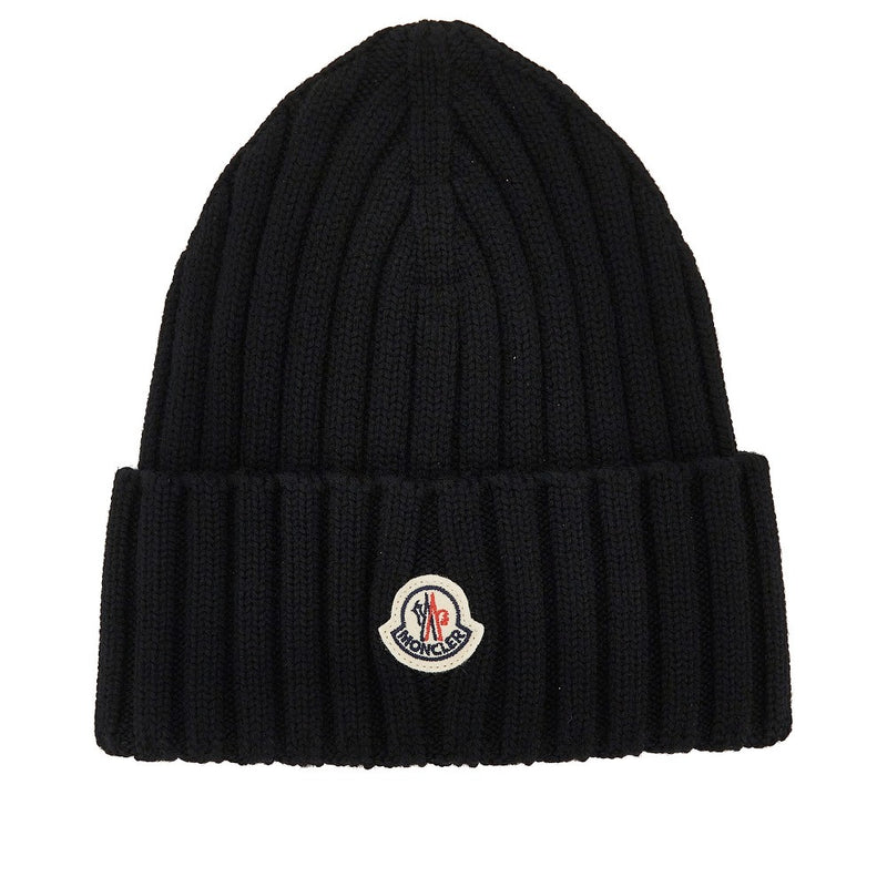 Moncler Moncler Wool Beanie Hat Black Women - World Class Fashion