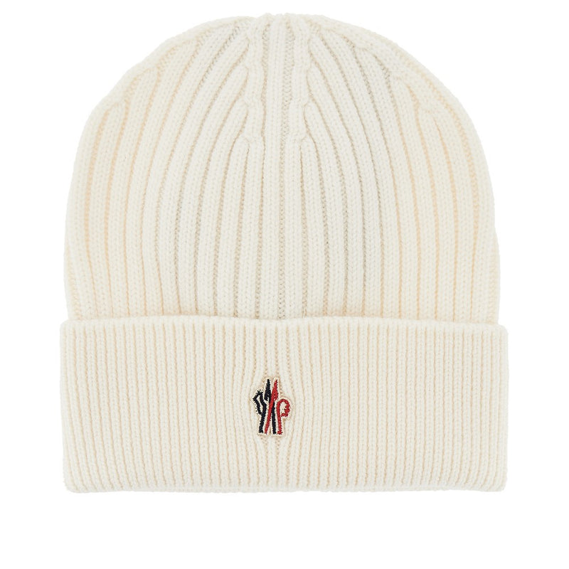 Moncler Grenoble Moncler Grenoble Wool Beanie Hat White - World Class Fashion