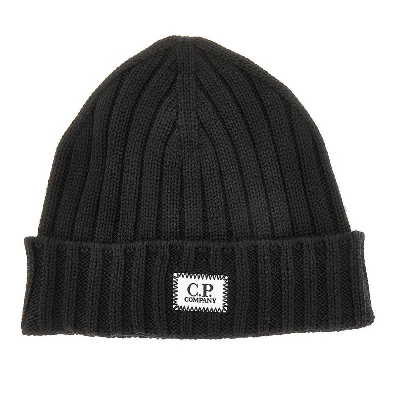 Cp Company Cp Company Knitted Beanie Hat Black Men - World Class Fashion