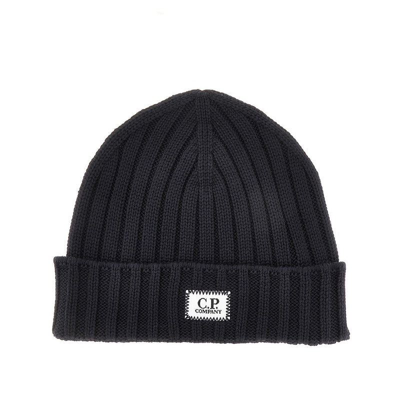 Cp Company Cp Company Knitted Beanie Hat Blue - World Class Fashion