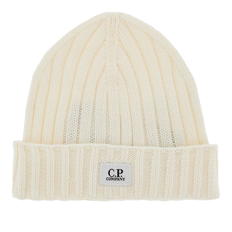 Cp Company Cp Company Knitted Beanie Hat White Men - World Class Fashion