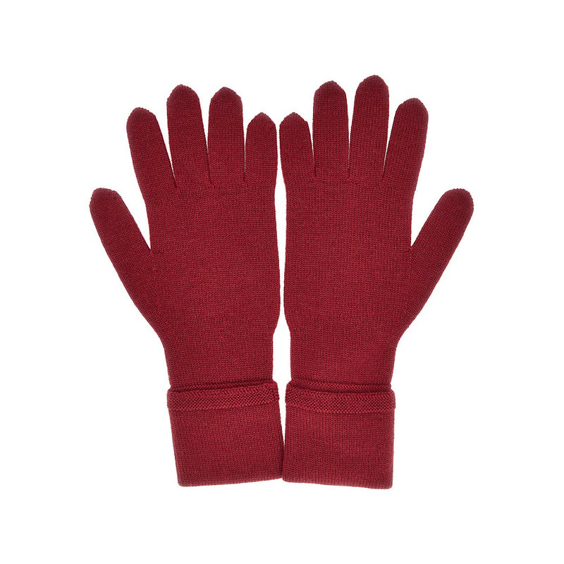 Emporio Armani Emporio Armani Wool Gloves with Eagle Embroidery Red - World Class Fashion