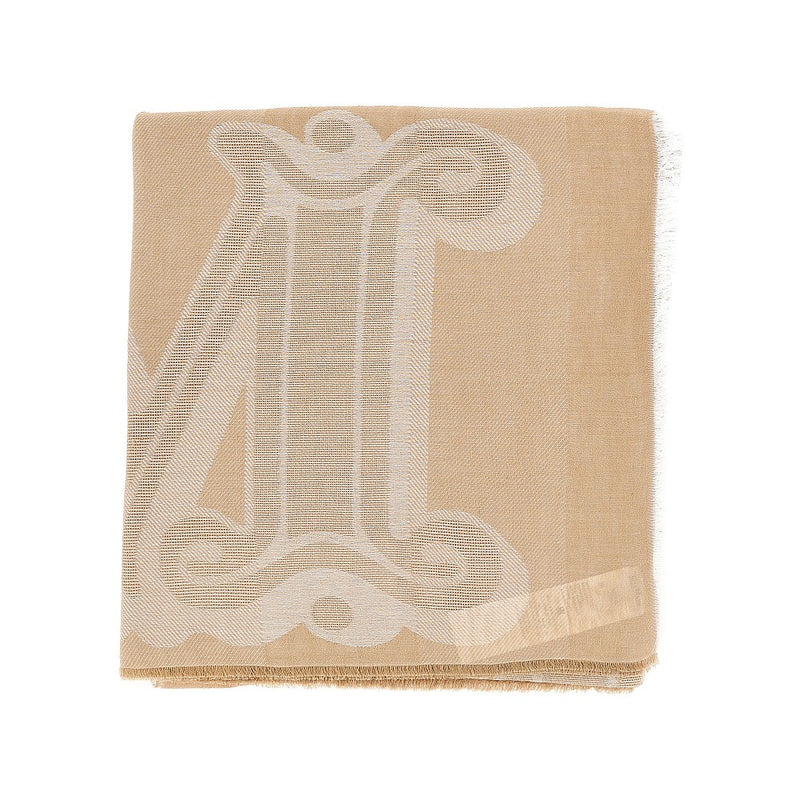 Max Mara Max Mara Jacquard Linen-blend Scarf - World Class Fashion