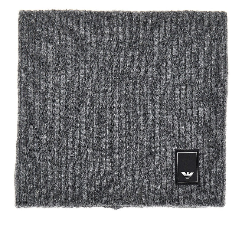 Emporio Armani Emporio Armani Wool Cashmere Neck Warmer Grey - World Class Fashion