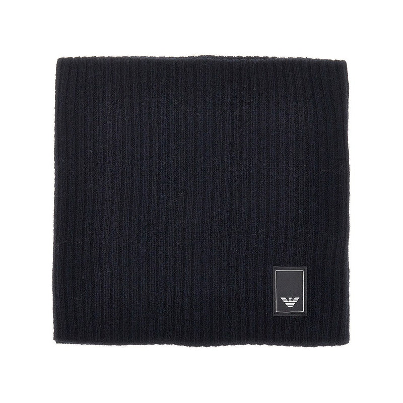 Emporio Armani Emporio Armani Wool Cashmere Neck Warmer Blue - World Class Fashion