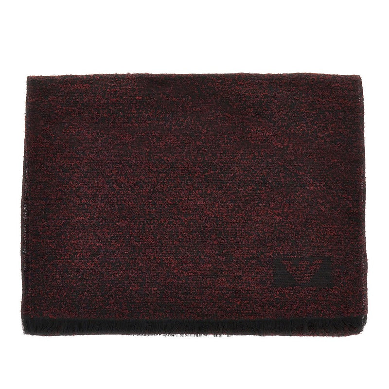 Emporio Armani Emporio Armani Bouclé Wool Blend Scarf Red Men - World Class Fashion