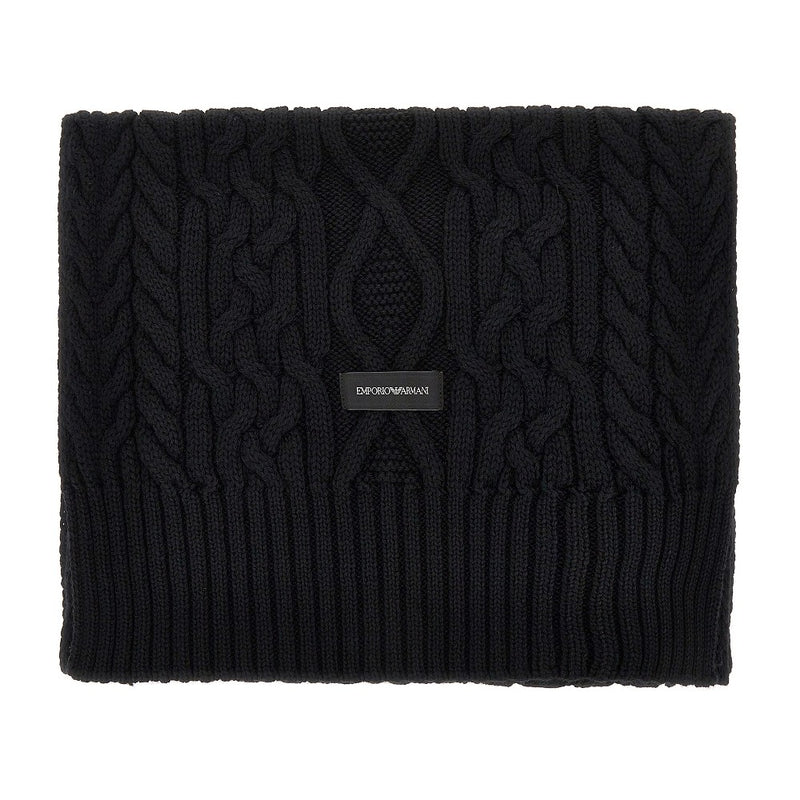 Emporio Armani Emporio Armani Wool-blend Scarf Black Women - World Class Fashion