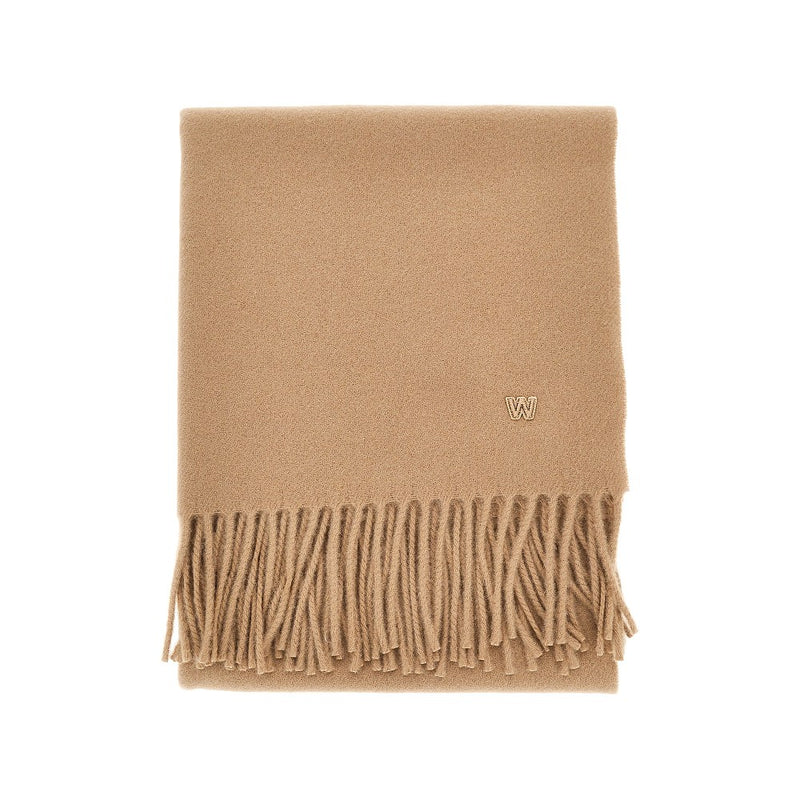 Max Mara Weekend Max Mara Weekend Wool Scarf Beige - World Class Fashion