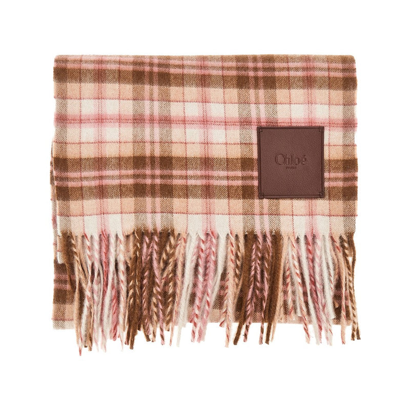Chloe Chloe Check Cashmere Scarf Multicolor - World Class Fashion