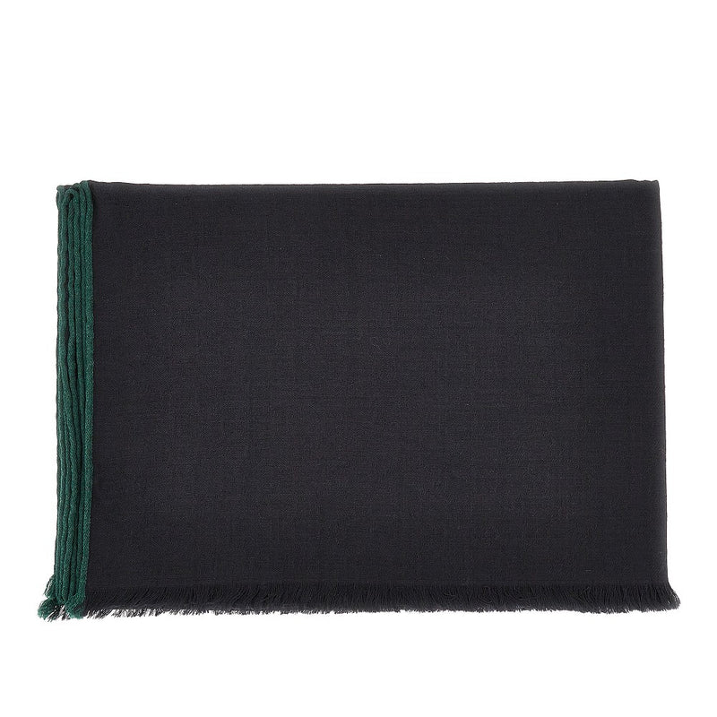 Gucci Gucci Jacquard Silk Wool-blend Scarf Black - World Class Fashion