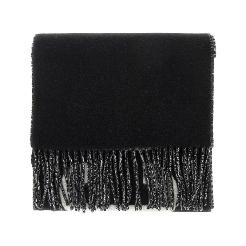 World Class Fashion Jacquemus Jacquard Logo Wool Scarf Black - World Class Fashion