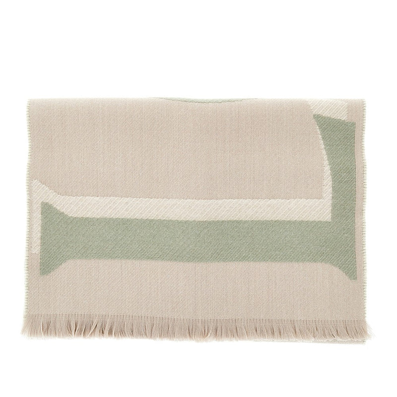Loewe Loewe Cashmere Wool Blend Scarf Beige - World Class Fashion