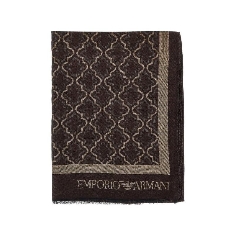 Emporio Armani Emporio Armani Viscose Modal Scarf Brown Men - World Class Fashion