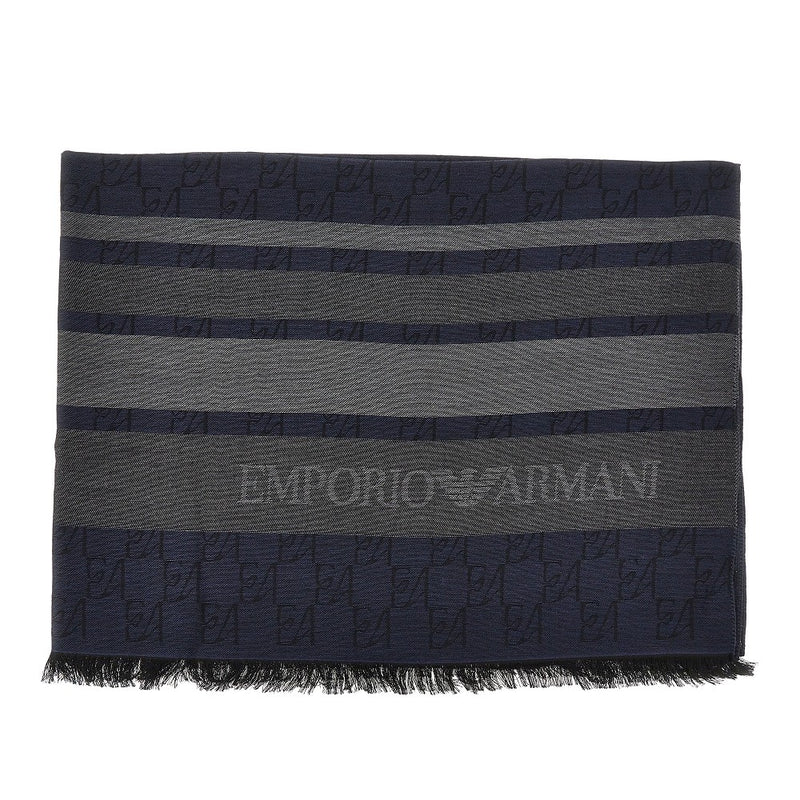 Emporio Armani Emporio Armani Viscose Modal Scarf Blue Men - World Class Fashion