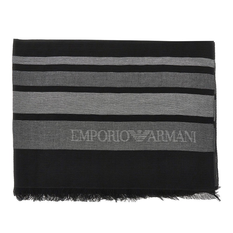 Emporio Armani Emporio Armani Viscose Modal Scarf Black Men - World Class Fashion