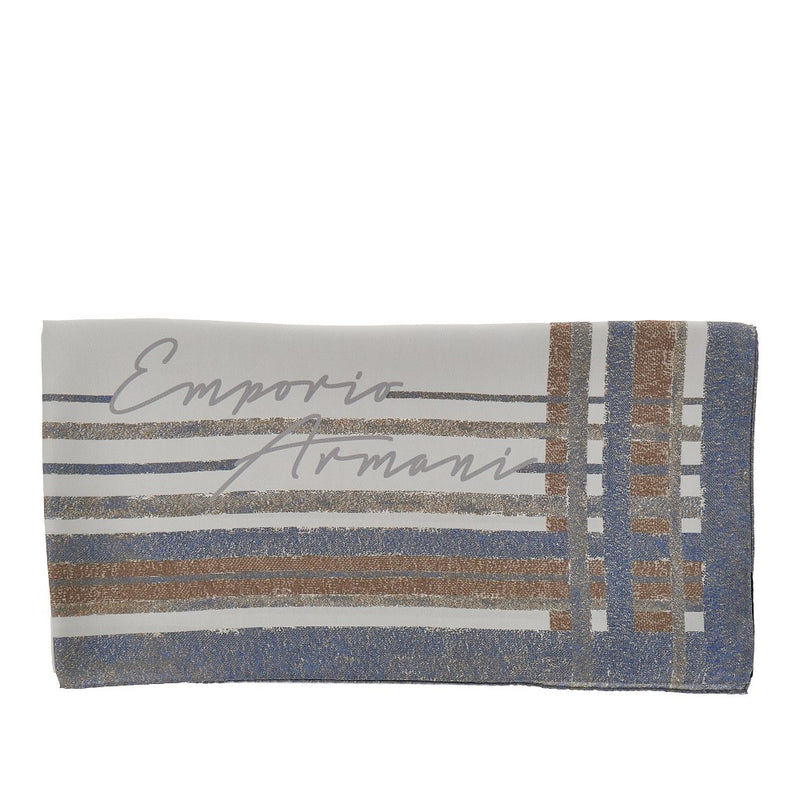 Emporio Armani Emporio Armani Silk Scarf Grey Women - World Class Fashion