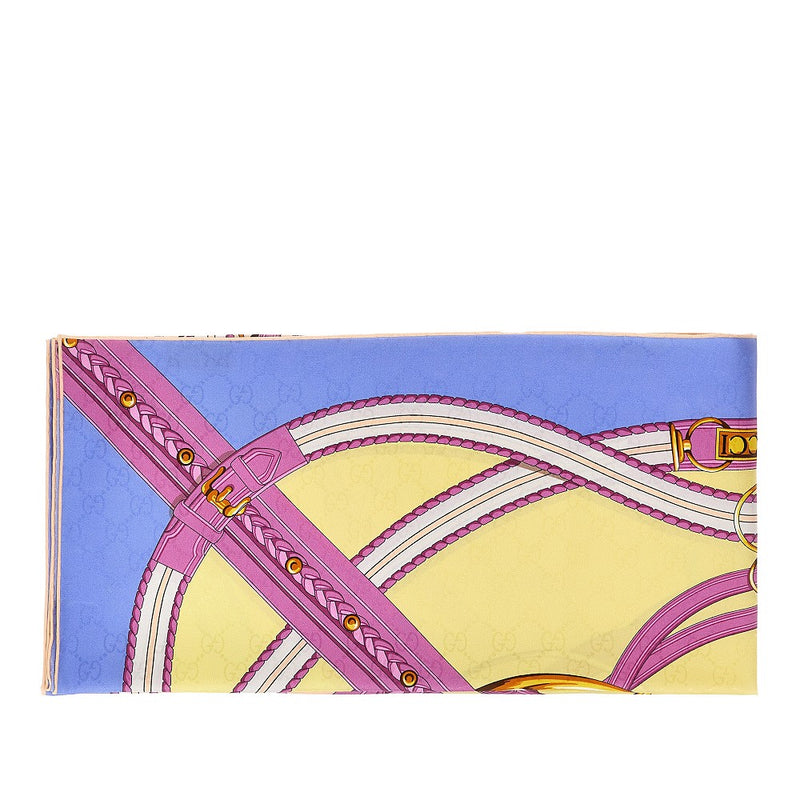 Gucci Gucci Silk Scarf with Horsebit Print Multicolor - World Class Fashion