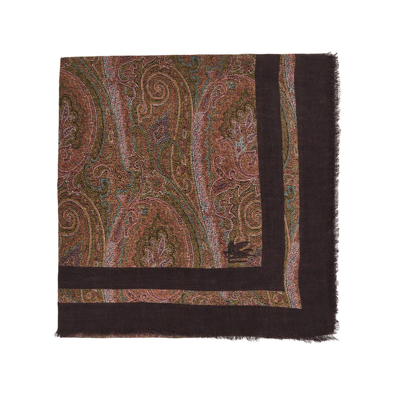 Etro Etro Paisley Modal and Cashmere Shawl Brown - World Class Fashion