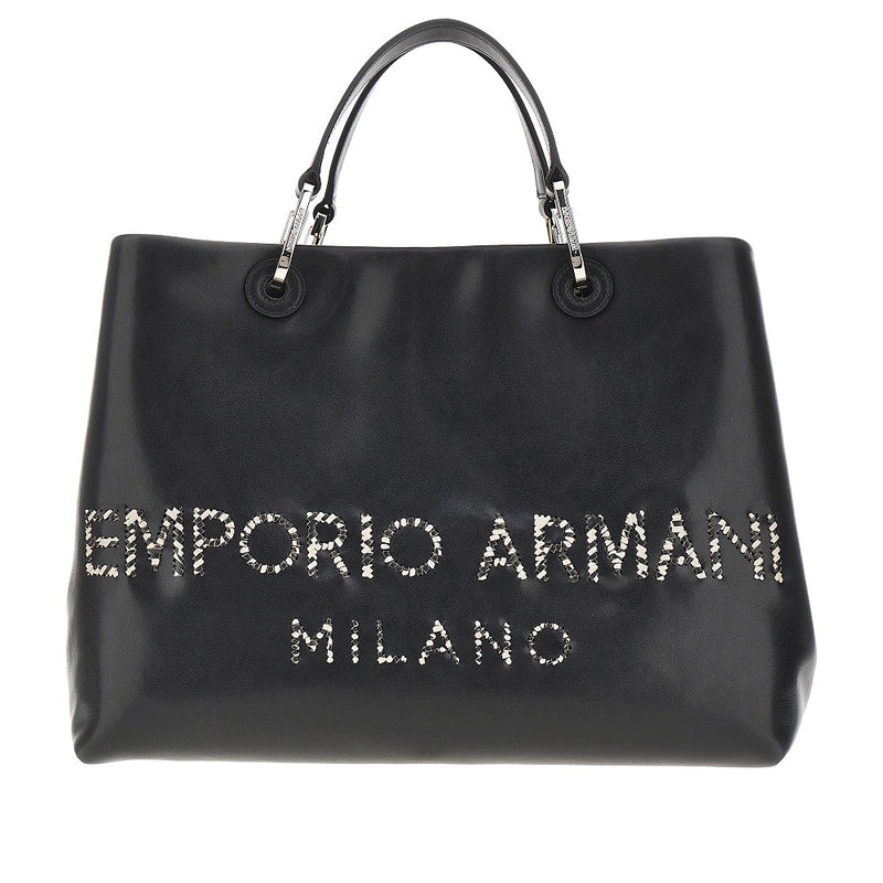 Emporio Armani Emporio Armani Nappa Leather Medium Myea Bag Black - World Class Fashion