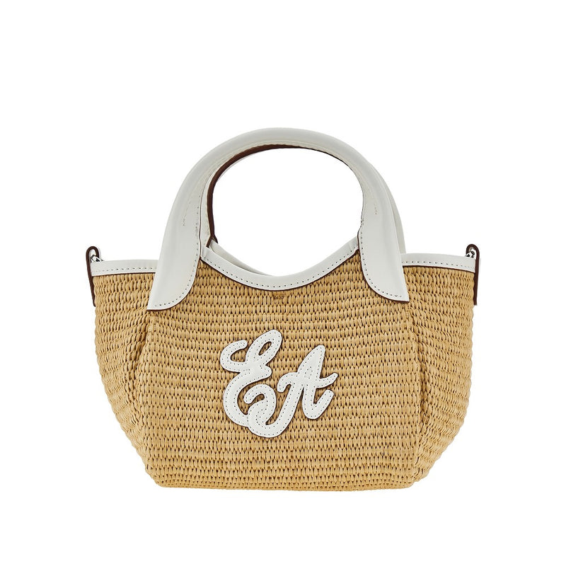 Emporio Armani Emporio Armani Synthetic Raffia Mini Bag White - World Class Fashion