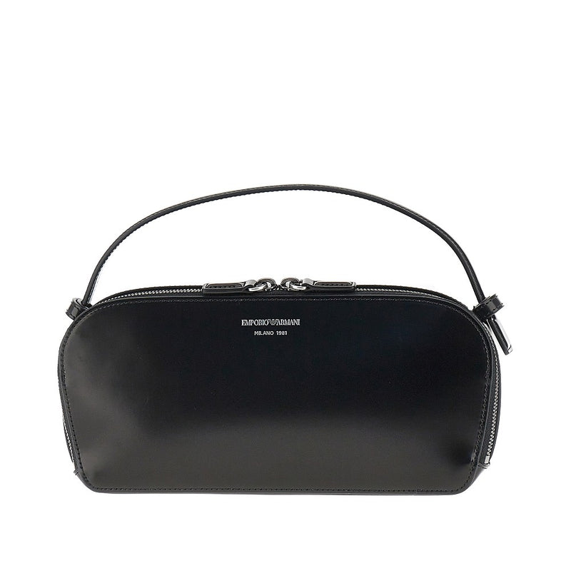 Emporio Armani Emporio Armani Spazzolato Faux Leather Bag Black - World Class Fashion