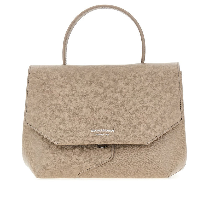 Emporio Armani Emporio Armani 1981 Top-handle Leather Bag Grey - World Class Fashion