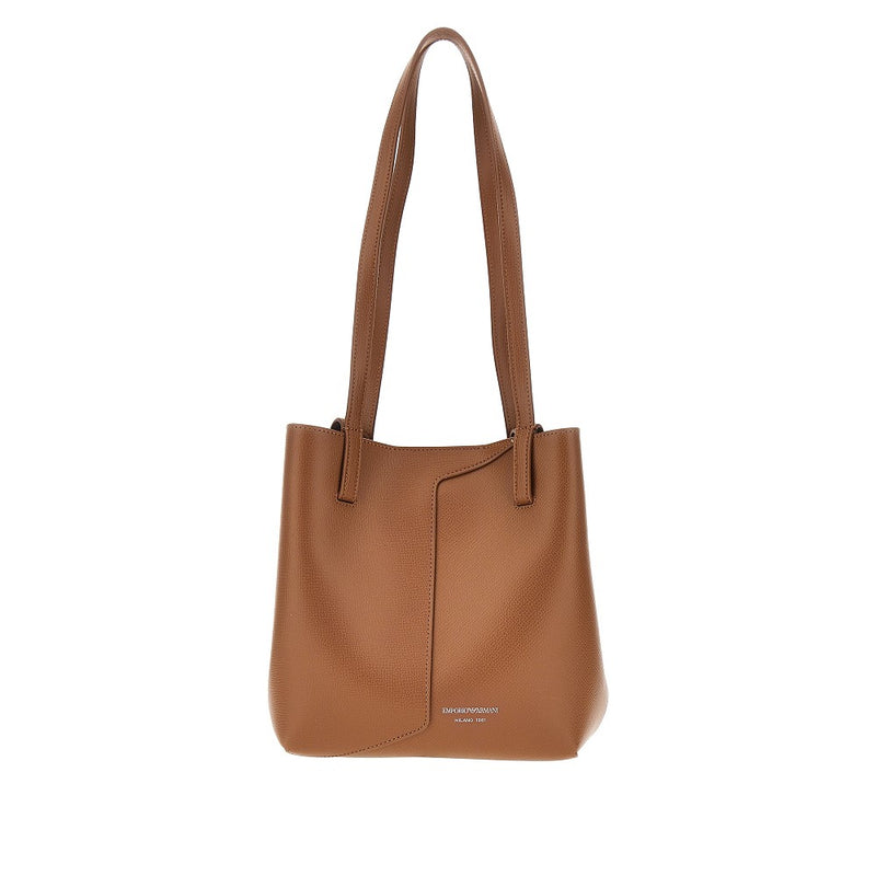 Emporio Armani Emporio Armani 1981 Leather Tote Bag Brown - World Class Fashion